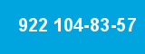 922 104-83-57 922 104-83-57